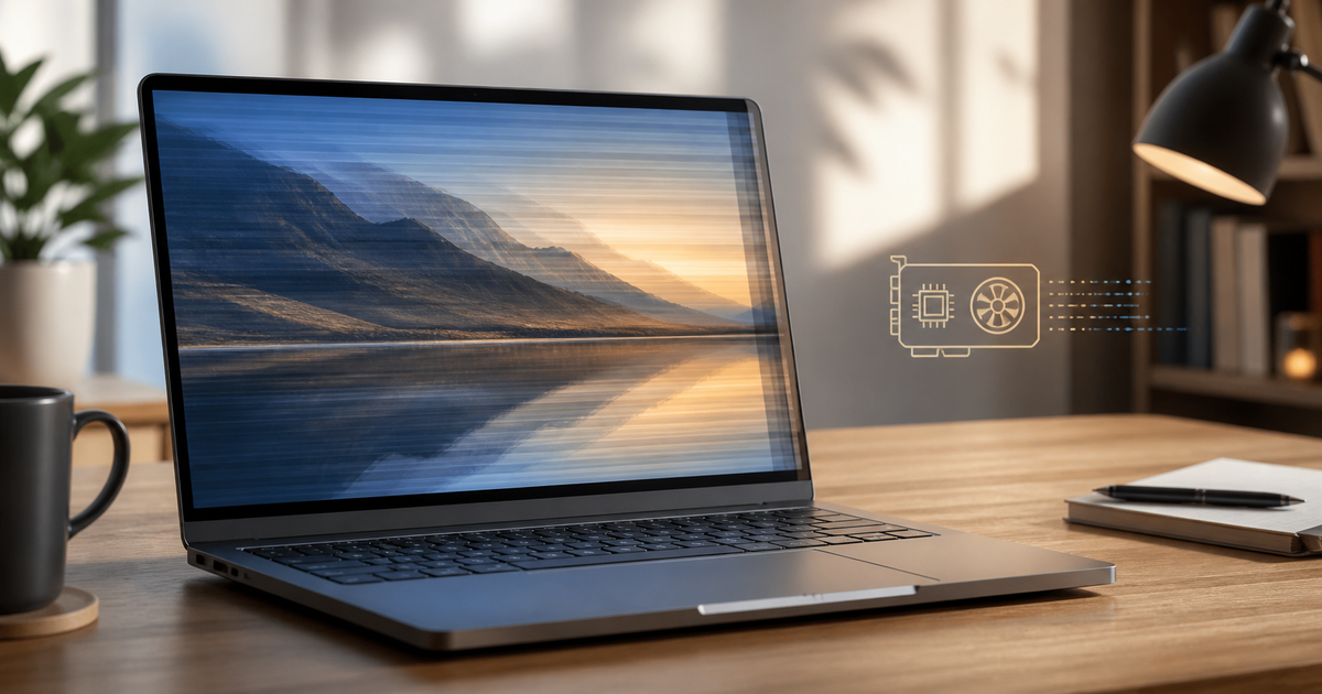 Laptop with a flickering display