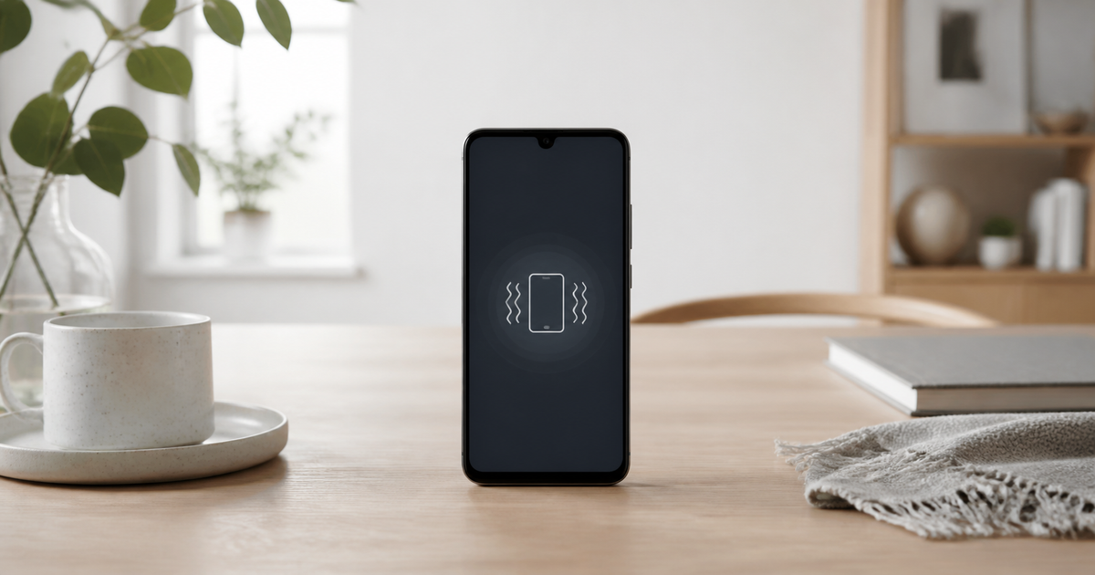 Phone with a vibration symbol