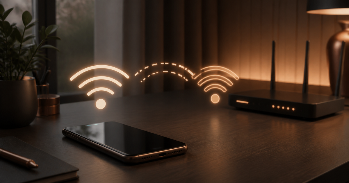 Phone with an intermittent Wi-Fi connection to a home router