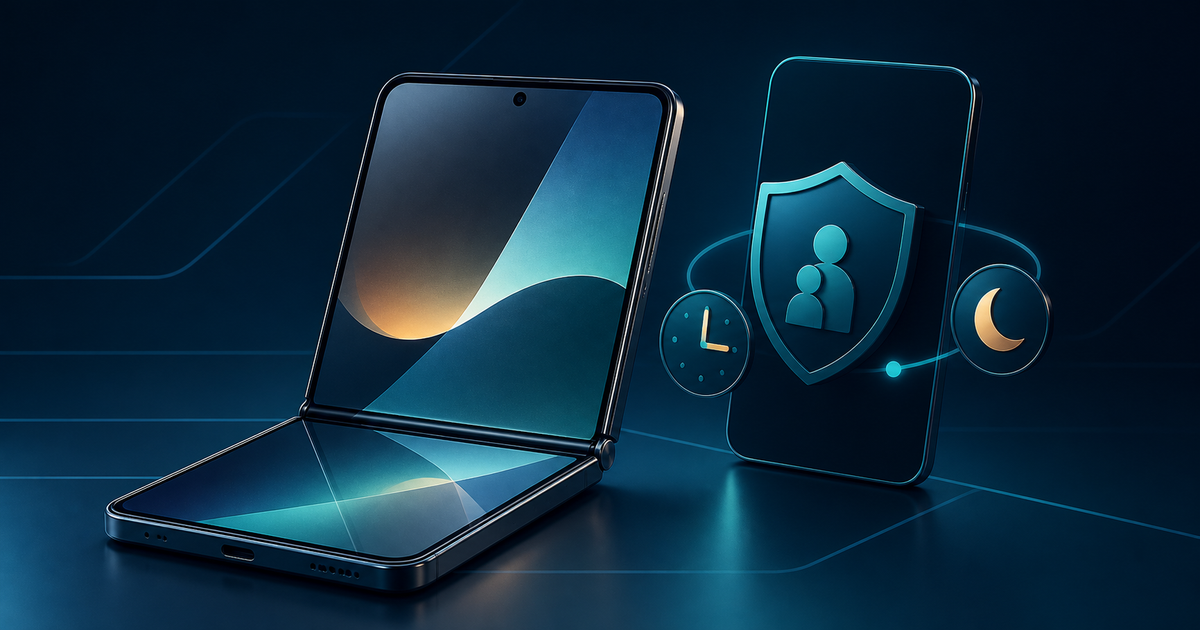 A generic foldable phone and a family digital-safety control panel
